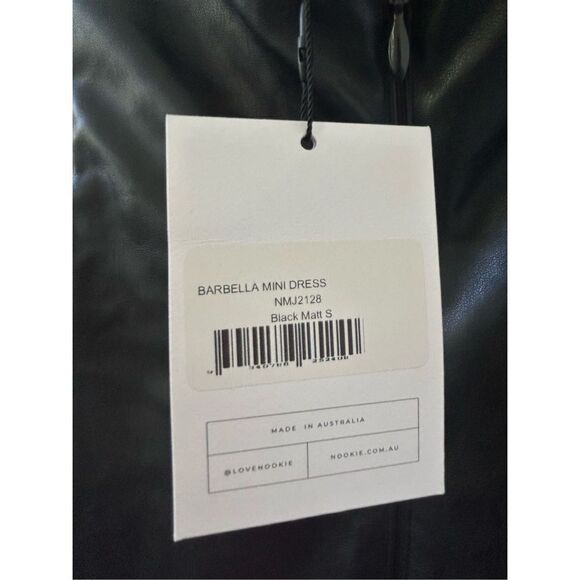 Nookie X Revolve Halter Neck Barbella Mini Dress Women's Black Matt Small NWT - Picture 10 of 12
